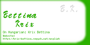 bettina krix business card